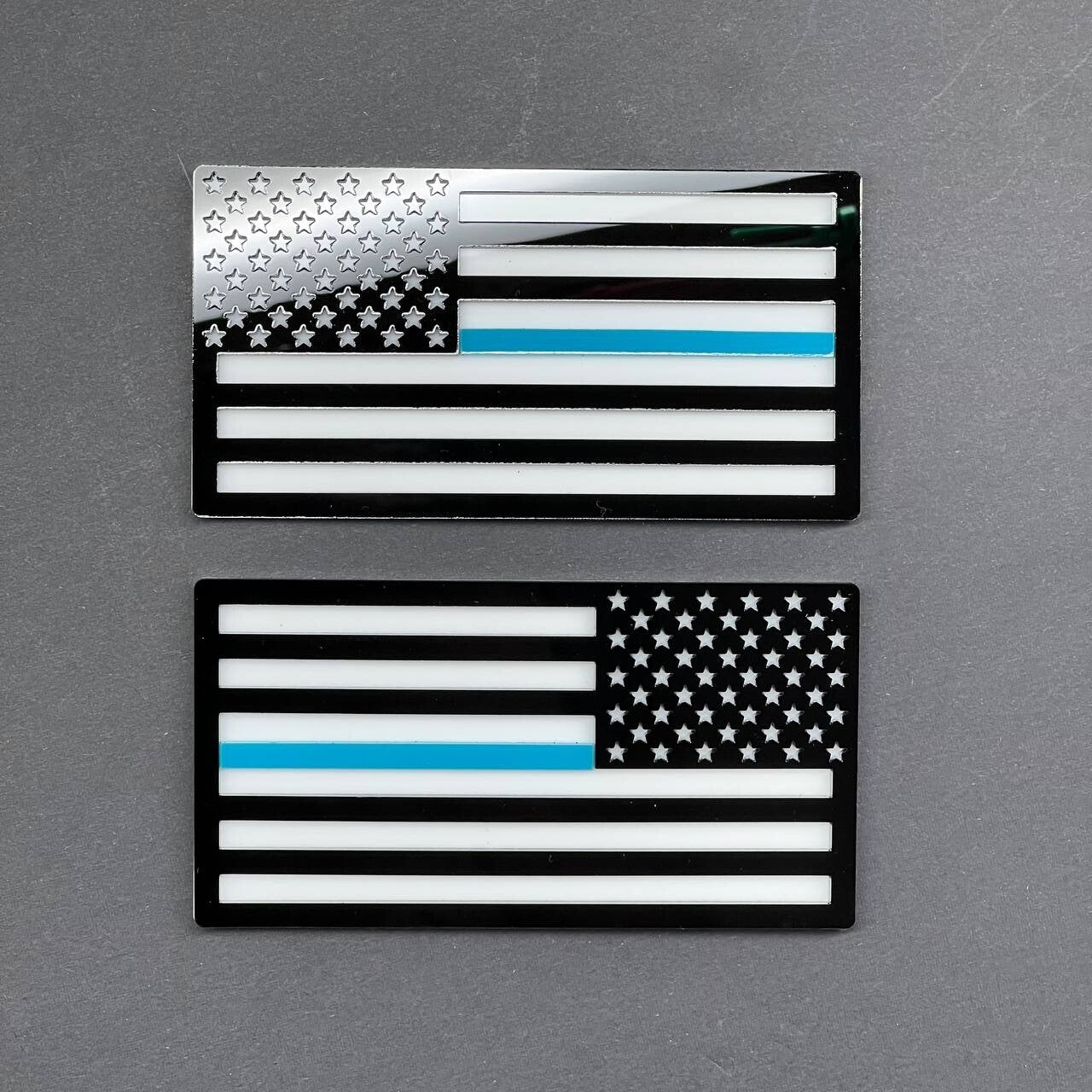2pcs American Flag Emblem Decal Thin Blue line FENDER EMBLEM BADGE FENDER Flag