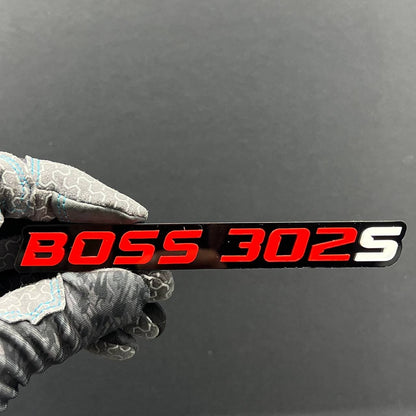 2PCS BOSS 302S Emblems – 3D Multicolor Acrylic Fender & Tailgate Badge Decals