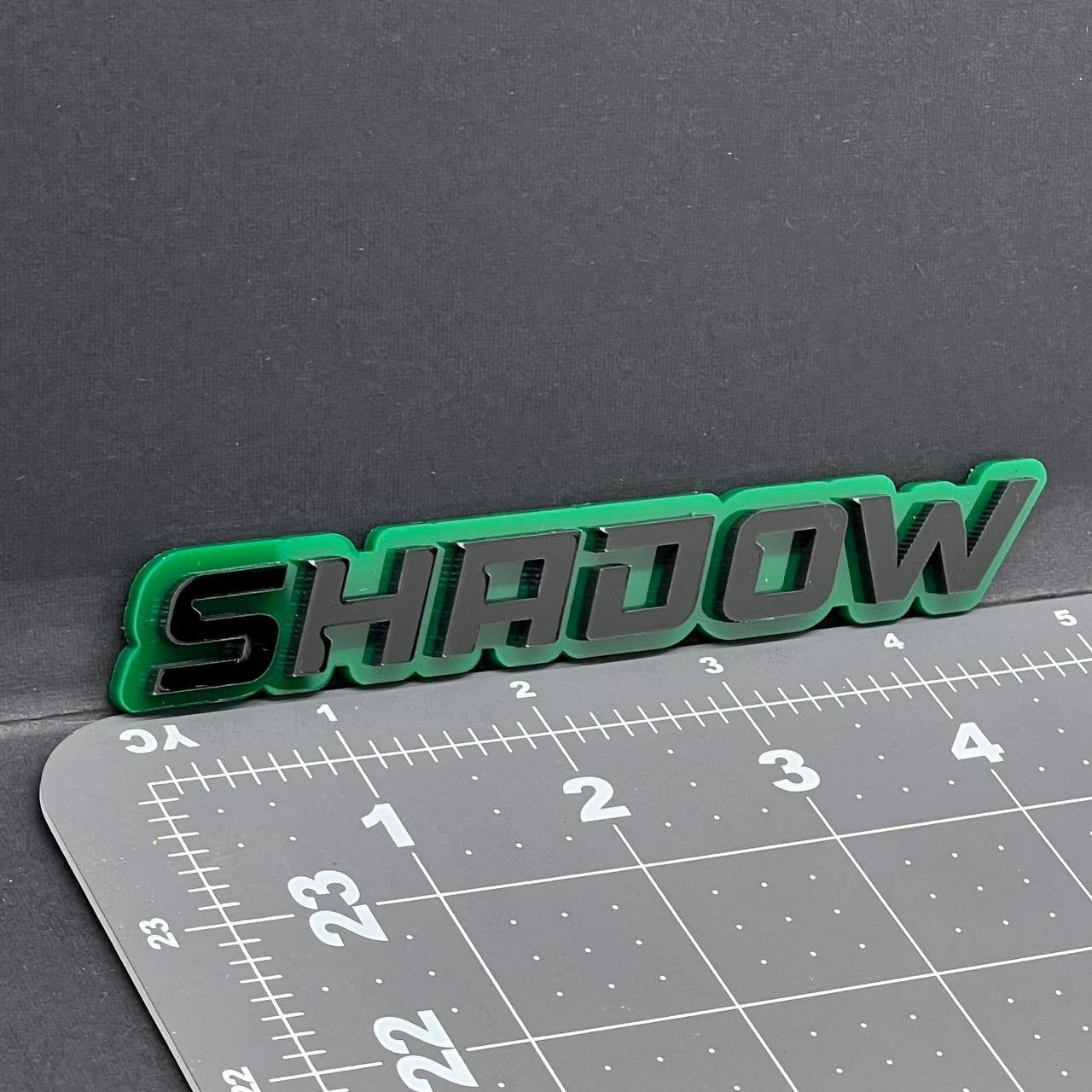 1PC SHADOW Emblem – 3D Acrylic Tailgate Badge Decal for Car, Truck, SUV