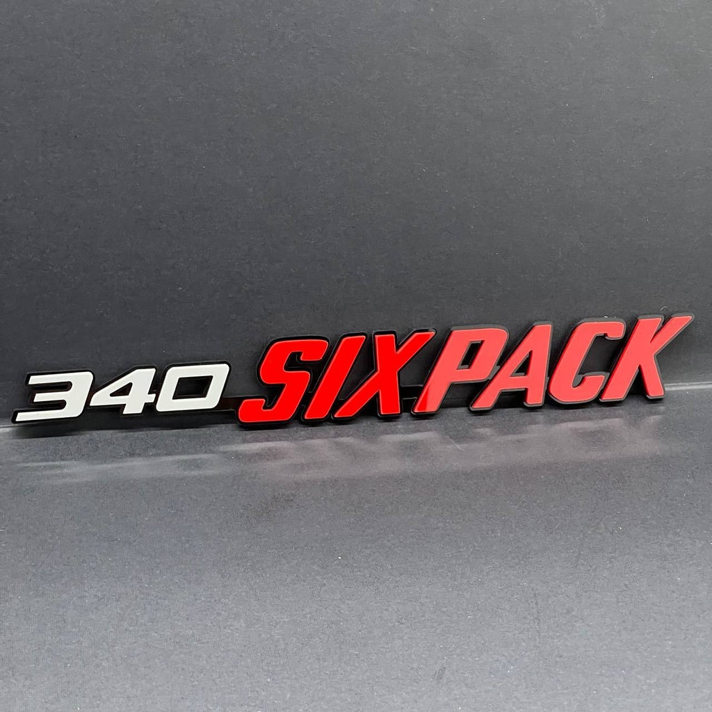 2pcs 340 440 SIX PACK Emblems Multicolor  – Side Fender Badges for Muscle Cars
