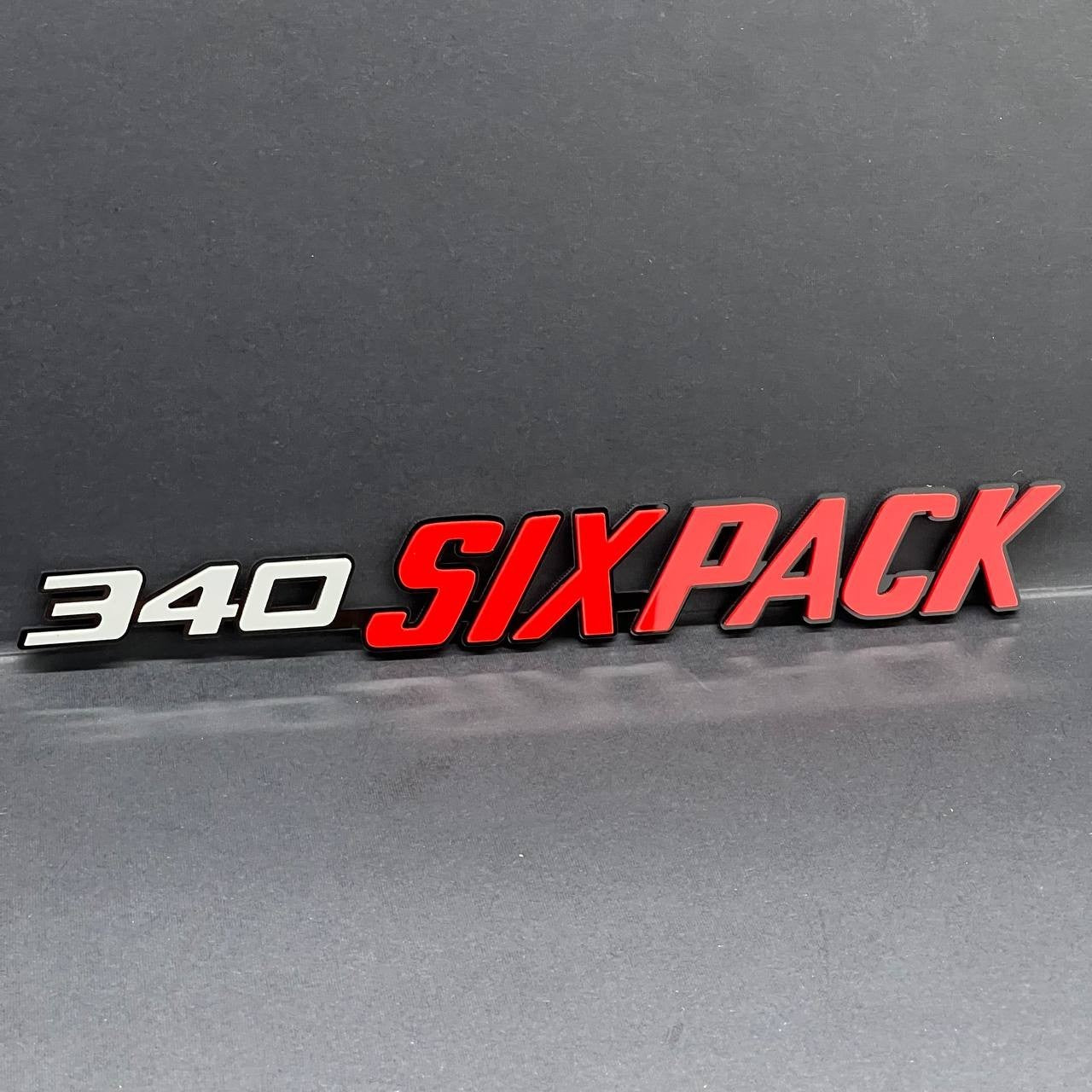 2pcs 340 440 SIX PACK Emblems Multicolor  – Side Fender Badges for Muscle Cars