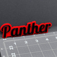 1PC PANTHER Emblem – 3D Acrylic Tailgate Badge Decal for Car, Truck, SUV