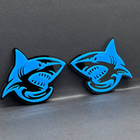 1pc SHARK 3D Emblem – Multicolor Acrylic Badge for Car Fender & Trunk