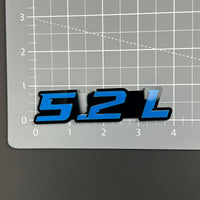 1PCS 5.2L Badge – 3D Acrylic Car Truck Fender Tailgate Emblem Decal