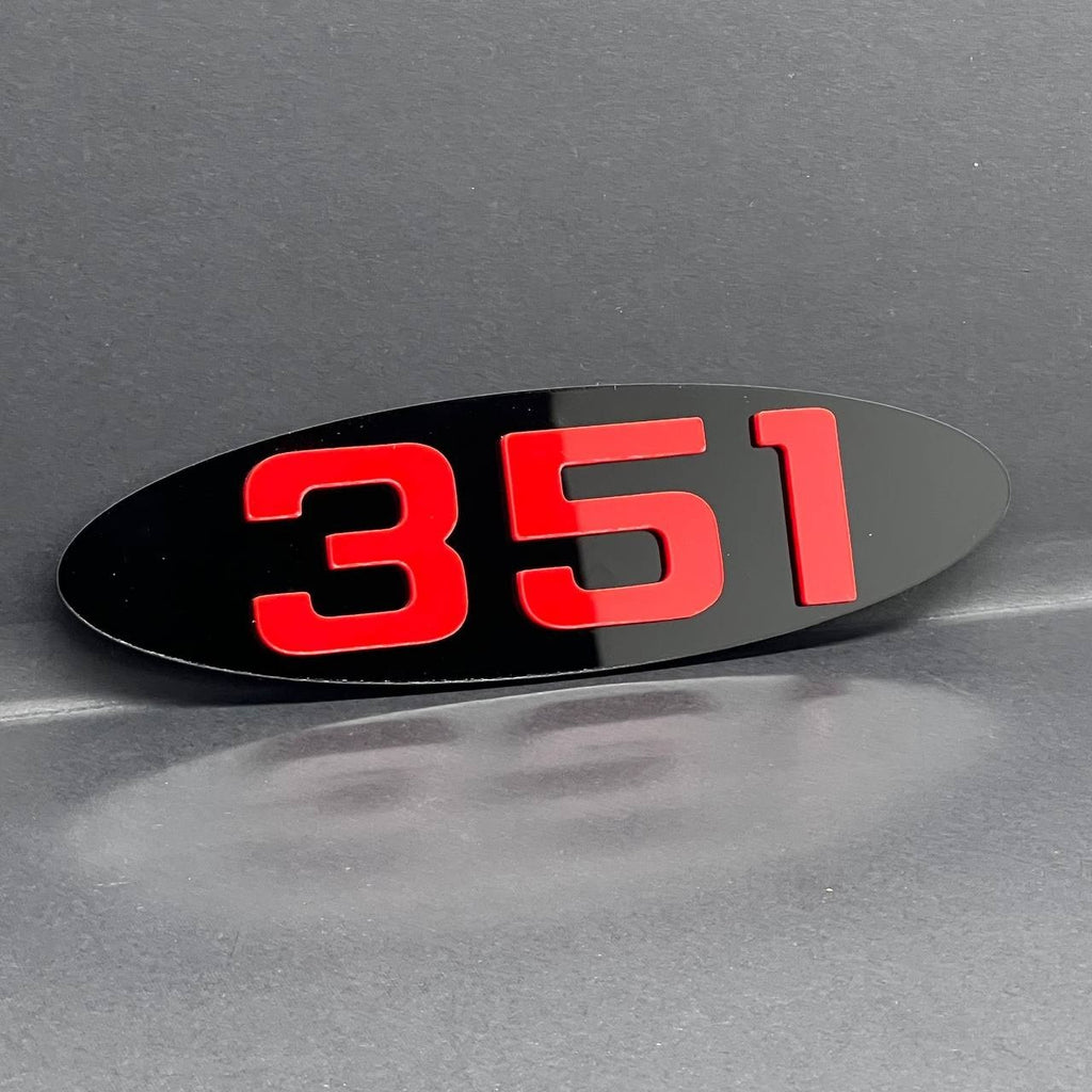 351 Engine Emblem – Multicolor Acrylic Car Fender Tailgate Badge Logo Decal 1PC