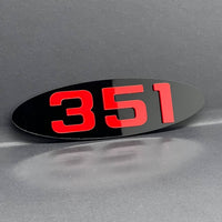 351 Engine Emblem – Multicolor Acrylic Car Fender Tailgate Badge Logo Decal 1PC
