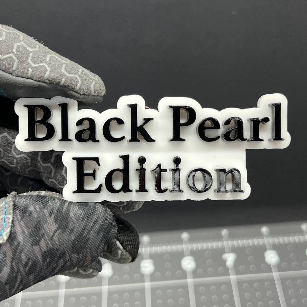 1PC Black Pearl Edition Emblem – Multicolor 3D Custom Badge Decal for Car Truck
