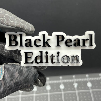 1PC Black Pearl Edition Emblem – Multicolor 3D Custom Badge Decal for Car Truck