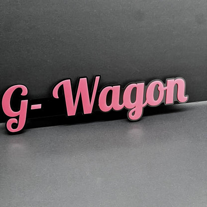 2x G-Wagon Black 3D Emblems – Mercedes G-Class Badge Set – Side Fender Logo G63