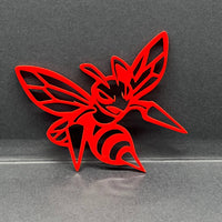 2PCS Hornet Bee Angry 3D Emblems – Multicolor Acrylic Muscle Car Badges