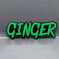 1pc Custom GINGER Car Badge – 3D Multicolor Acrylic Fender & Trunk Emblem