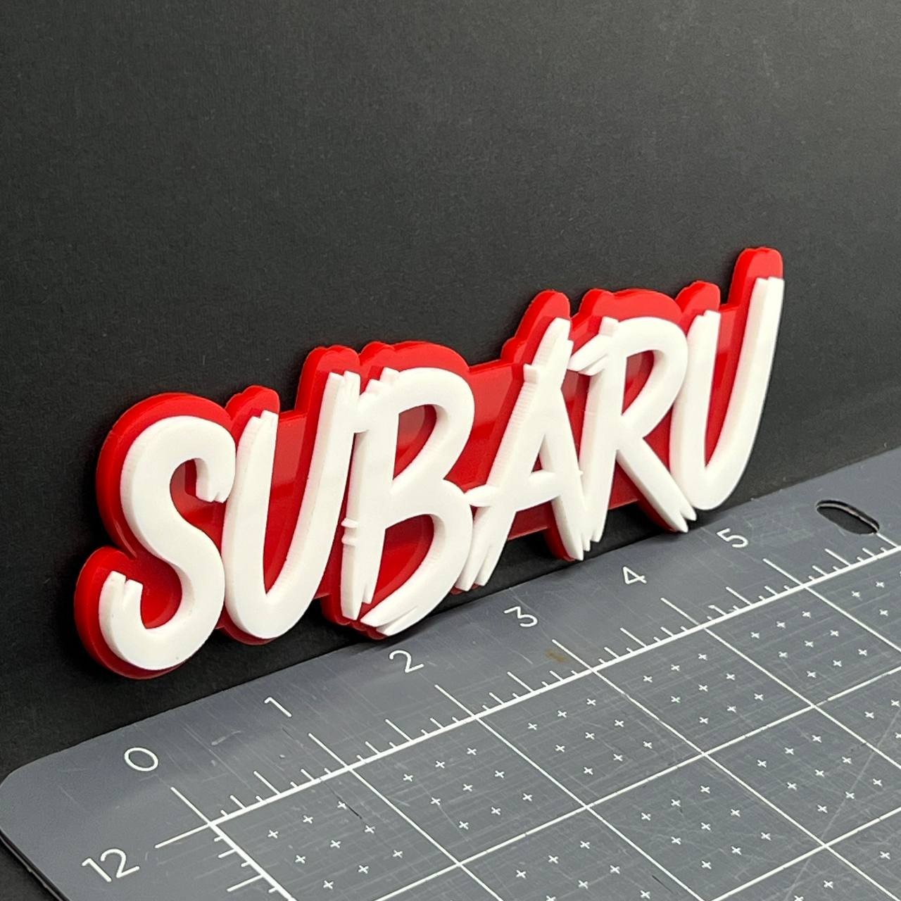 1PC Subaru Emblem – 3D Multicolor Acrylic Exterior Car Badge Decal for Subaru