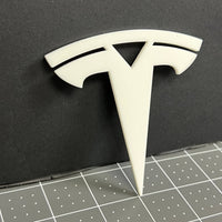 2PCS Tesla Emblems – Custom 3D Multicolor Acrylic Fender & Trunk Badges