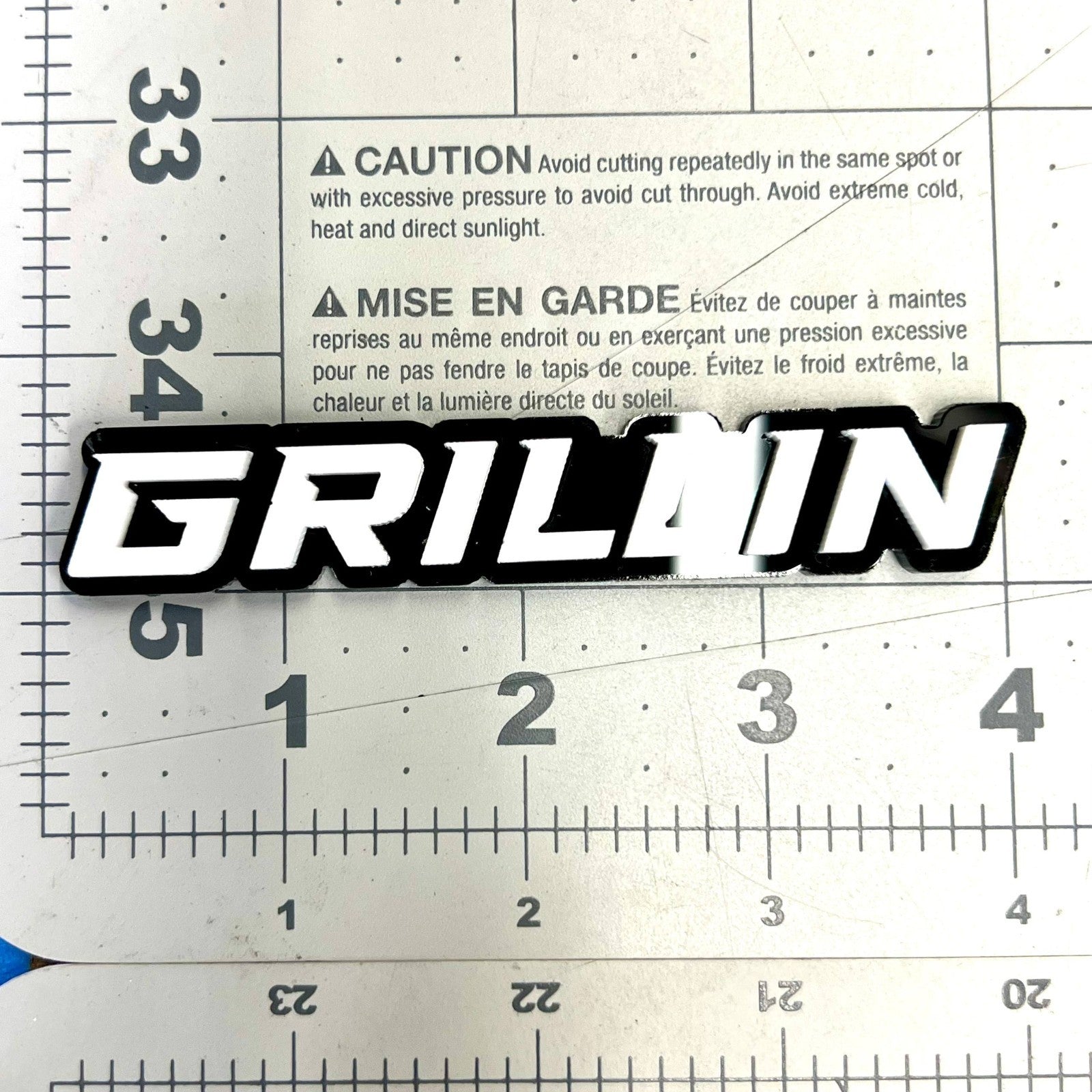 1PC GRILLIN Badge – 3D Multicolor Acrylic Car Truck SUV Fender & Tailgate Emblem