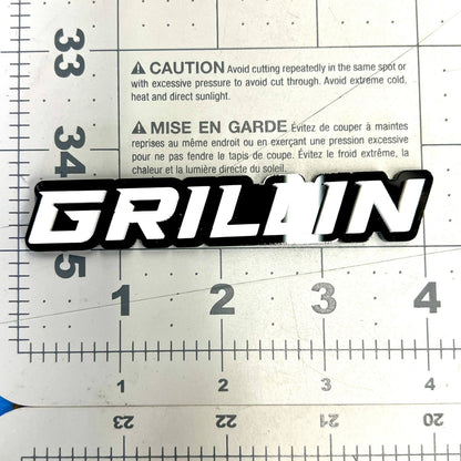 1PC GRILLIN Badge – 3D Multicolor Acrylic Car Truck SUV Fender & Tailgate Emblem