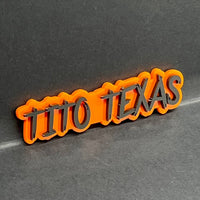 1PC TITO TEXAS Emblem – Acrylic Tailgate or Fender Badge for Car, SUV, Truck