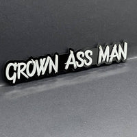 1PC GROWN ASS MAN Logo Emblem – Multicolor Acrylic Fender & Tailgate Badge