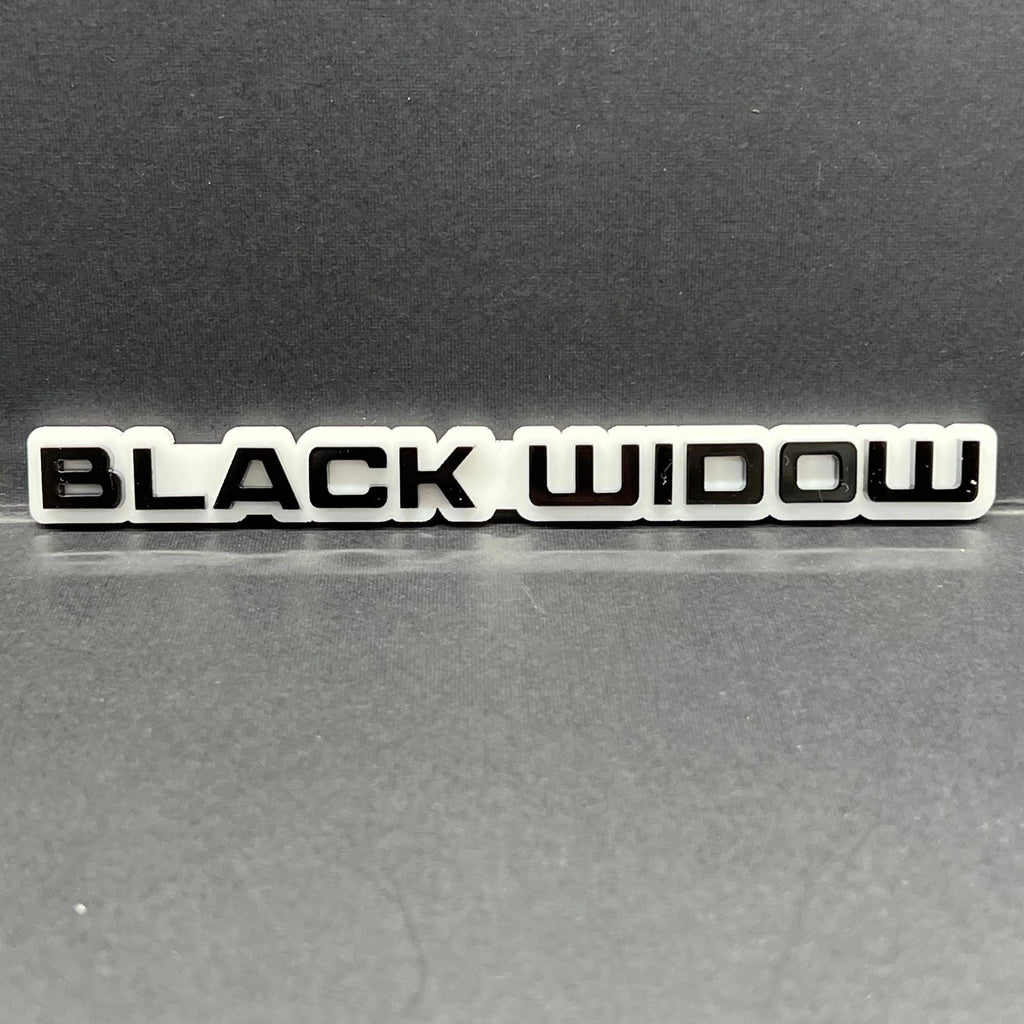 1PC Black Widow Emblem – Durable 3D Acrylic Multicolor Car & SUV Badge