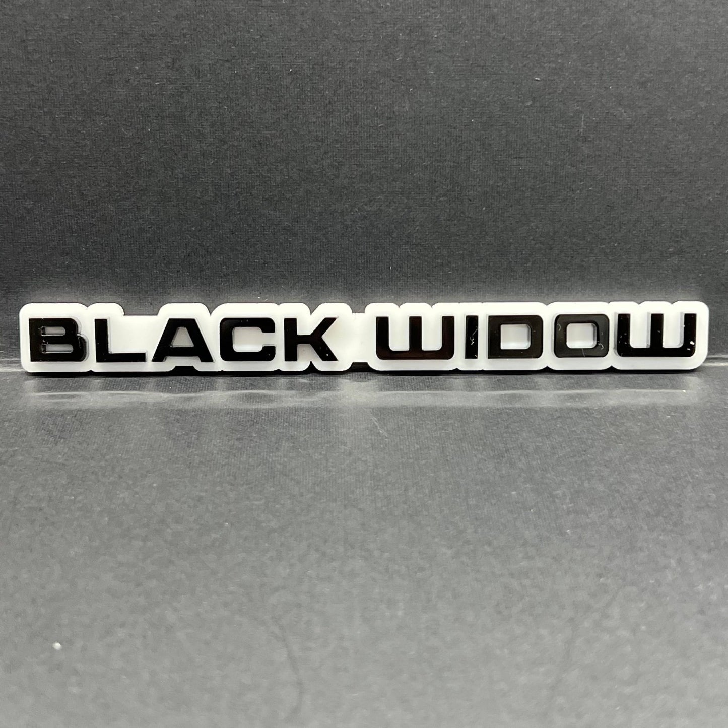 1PC Black Widow Emblem – Durable 3D Acrylic Multicolor Car & SUV Badge