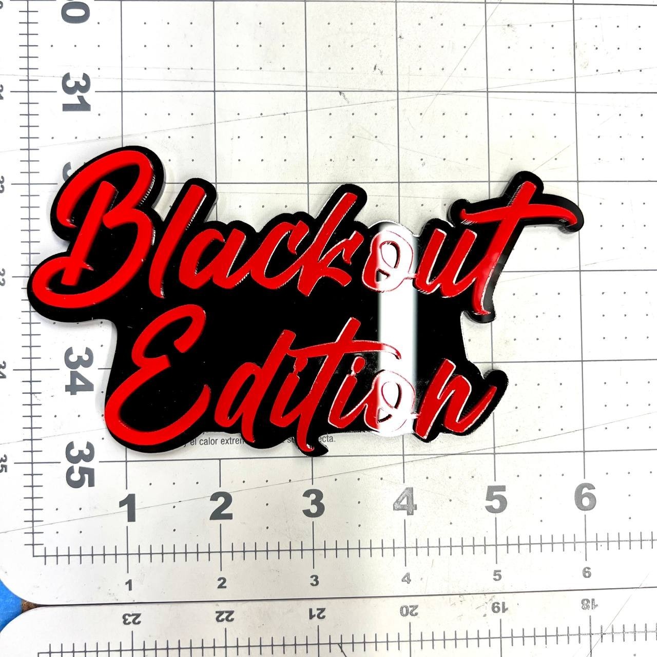 1PCS Blackout Edition Emblem – 3D Multicolor Acrylic Car, Truck & SUV Badge