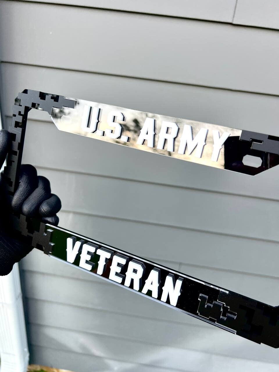 Veteran U.S. Army Black License Plate Frame Cover, Frame, car frame