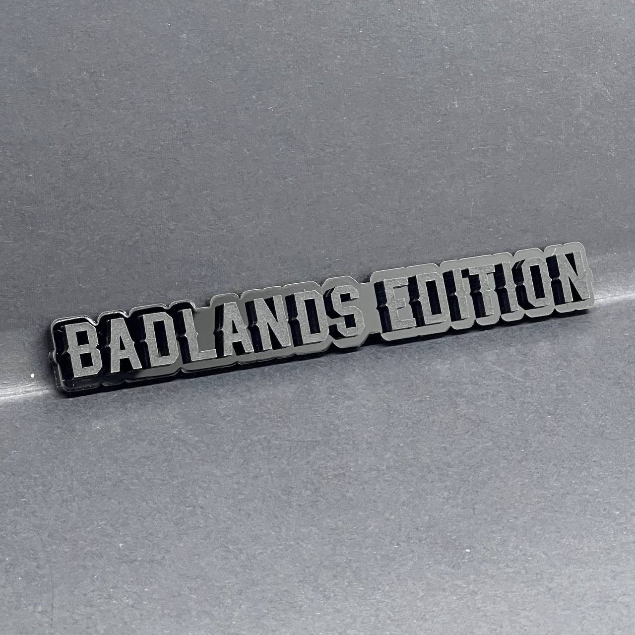 1PC Badlands Edition Badge – Custom Acrylic Multicolor Emblem Decal for Car