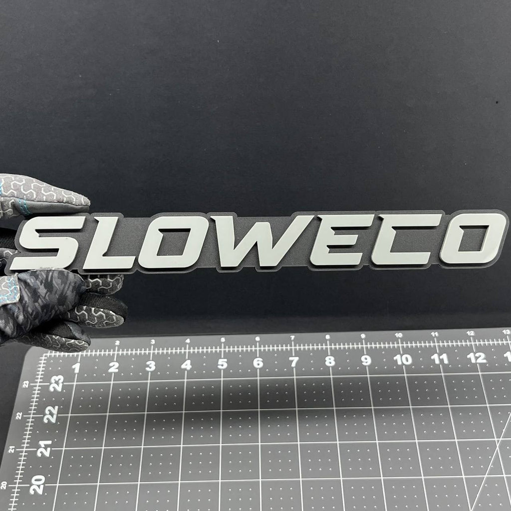 1PC SLOWECO Emblem – 3D Acrylic Tailgate Badge Decal for Car, Truck, SUV