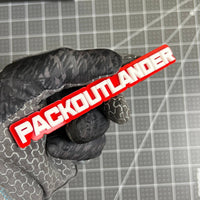PACKOUTLANDER 3D Emblem – Custom Multicolor Acrylic Car Exterior Badge (1PC)