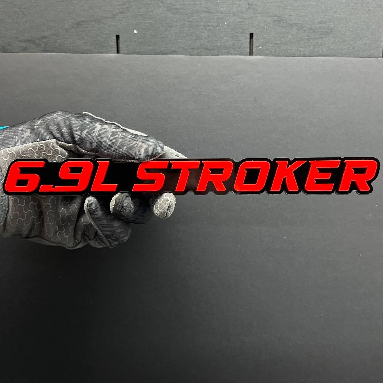 6.9L STROKER Engine Emblem Set (2PCS) Custom 3D Acrylic Fender & Tailgate Badge