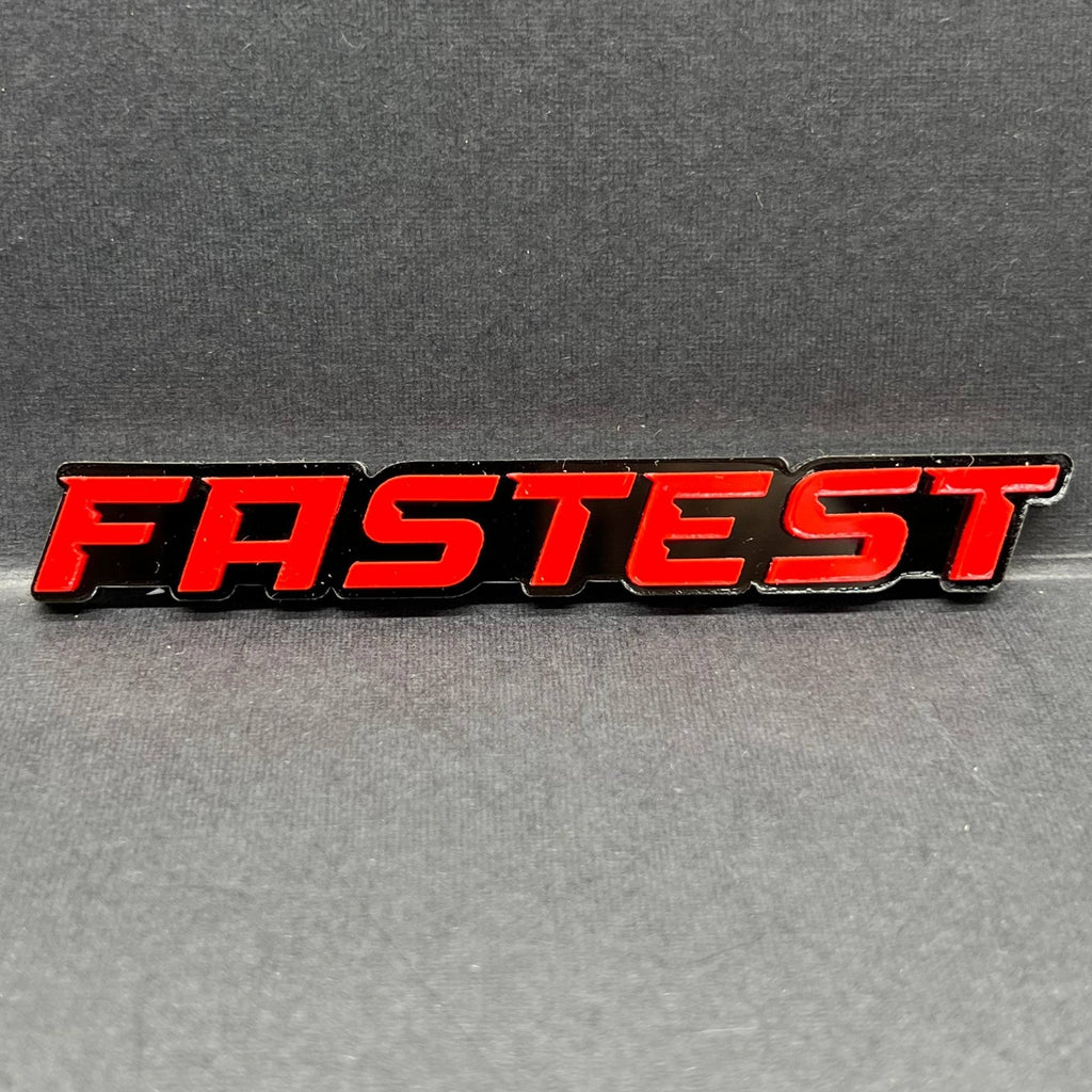 1pc FASTEST Multicolor 3D Emblem – Acrylic Fender or Trunk Car Badge