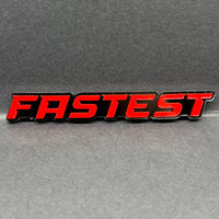 1pc FASTEST Multicolor 3D Emblem – Acrylic Fender or Trunk Car Badge