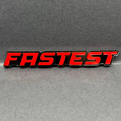 1pc FASTEST Multicolor 3D Emblem – Acrylic Fender or Trunk Car Badge
