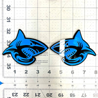 1pc SHARK 3D Emblem – Multicolor Acrylic Badge for Car Fender & Trunk