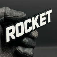 1PCS ROCKET 3D Emblems – Exterior Fender Badges for Car or SUV