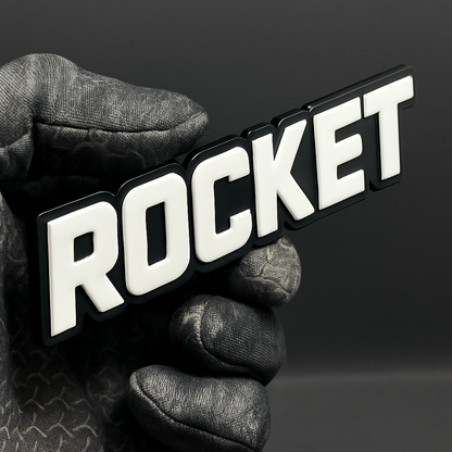 1PCS ROCKET 3D Emblems – Exterior Fender Badges for Car or SUV