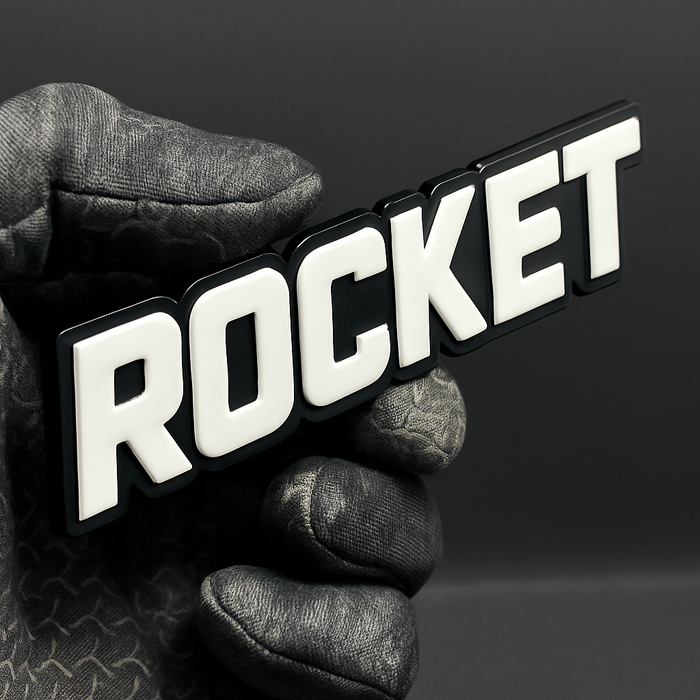 1PCS ROCKET 3D Emblems – Exterior Fender Badges for Car or SUV