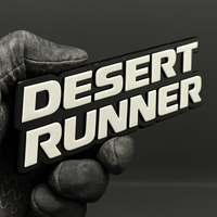 1pcs DESERT RUNNER Emblem –   3D Acrylic Fender or Tailgate Badge for Car