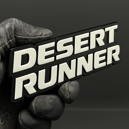 1pcs DESERT RUNNER Emblem –   3D Acrylic Fender or Tailgate Badge for Car