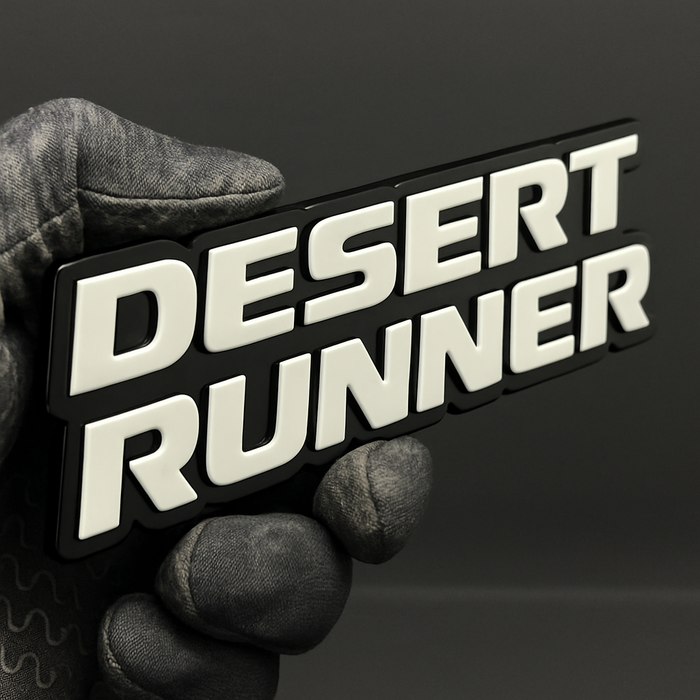 1pcs DESERT RUNNER Emblem –   3D Acrylic Fender or Tailgate Badge for Car