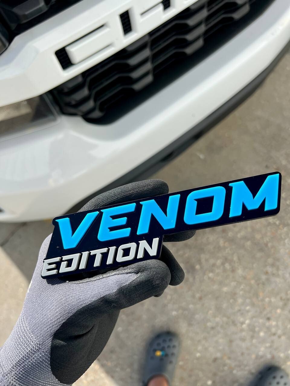 1pcs Venom Edition Emblem Car Badges Badass 3D Sticker Decal Multicolor