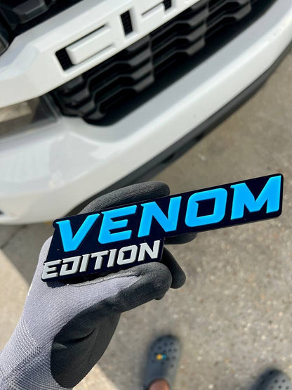 1pcs Venom Edition Emblem Car Badges Badass 3D Sticker Decal Multicolor