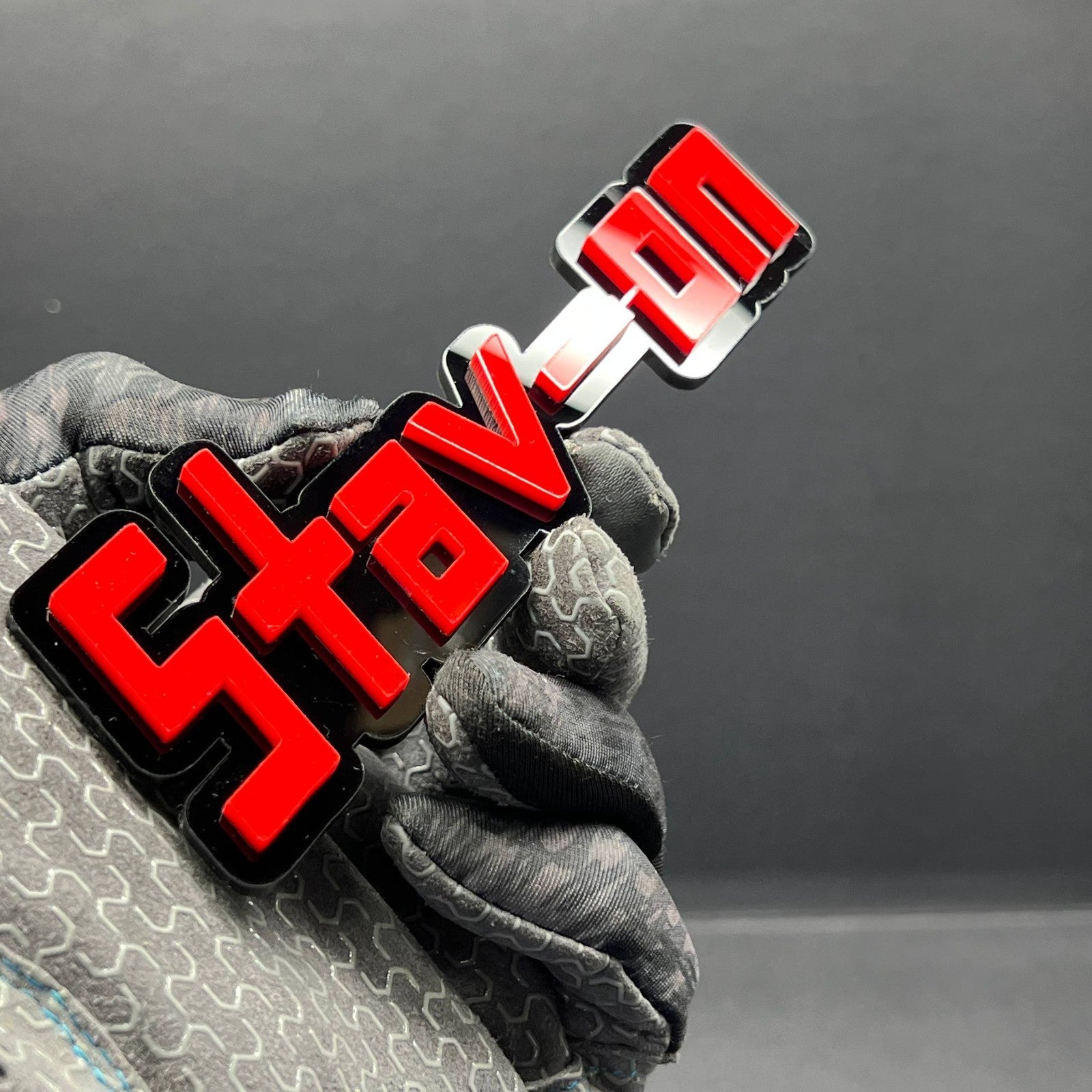 1PC STAV-on Emblem – Durable 3D Multicolor Acrylic Car Exterior Badge