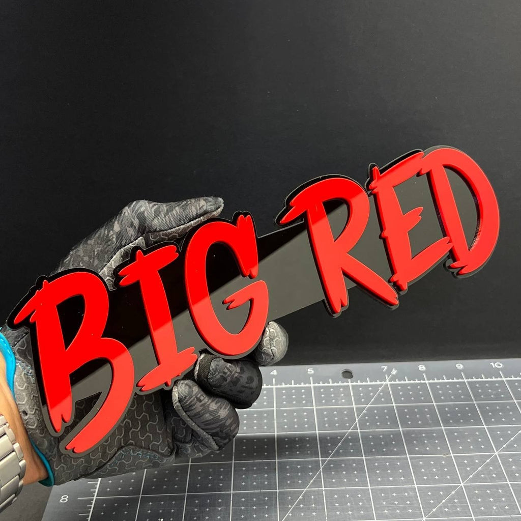 1pcs BIG RED 3D Emblem Badge Multicolor Acrylic Custom Car Fender Tailgate Decal