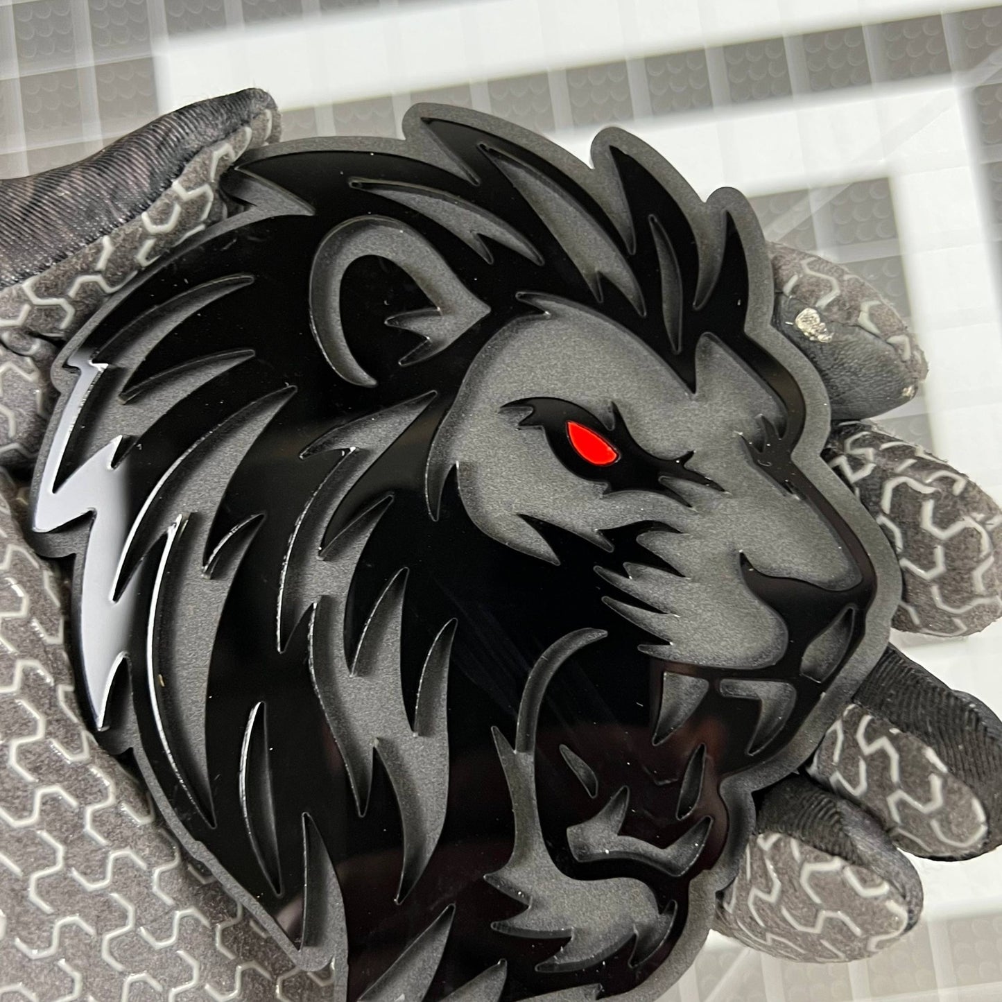 1pcs LION Multicolor 3D Acrylic Emblem – Custom Car, Truck & SUV Exterior Badge