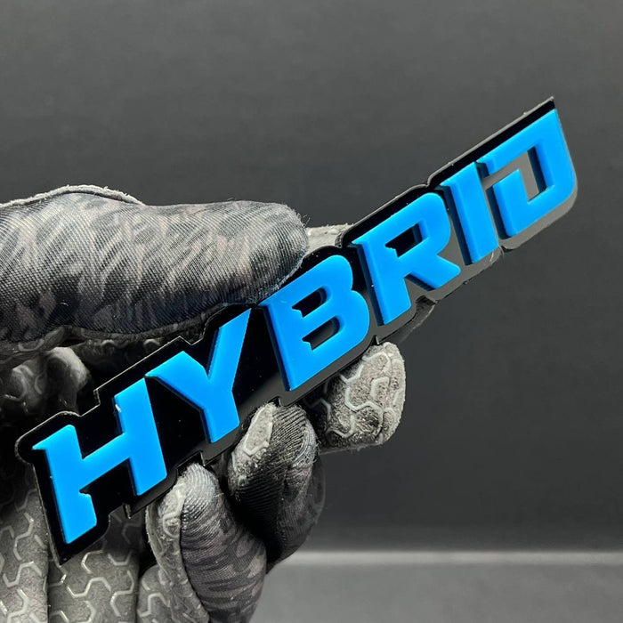 1PC HYBRID Emblem – 3D Multicolor Acrylic Car & Truck Fender Badge Decal