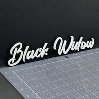 1pc Black Widow 3D Emblem Badge – Multicolor Acrylic Car Fender & Trunk Decal