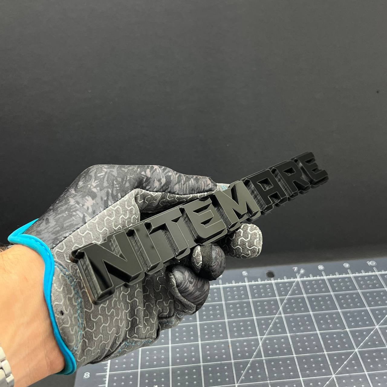 1PC NITEMARE Black 3D Emblem Custom Badge Sticker for Car SUV TRUCK