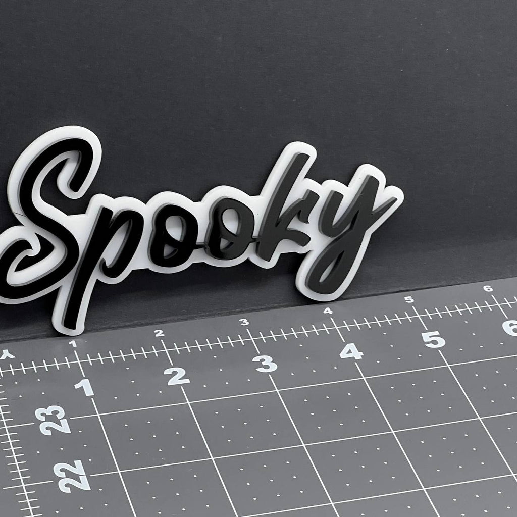 1PC Spooky Emblem – 3D Acrylic Tailgate Badge Decal for Car, Truck, SUV