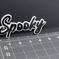 1PC Spooky Emblem – 3D Acrylic Tailgate Badge Decal for Car, Truck, SUV