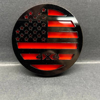 1pc 4x4 Multicolor American Flag Emblem Easy Install 3D Acrylic Car Fender Badge